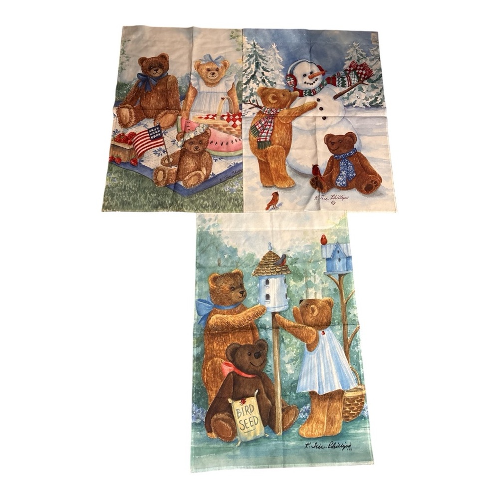 Charming Bear Design Decorative garden flags.
